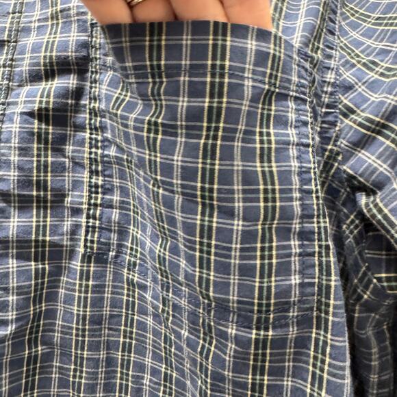 Mountain Khakis Shirt Mens Large Blue Plaid Classic Fit Button Down Tattersall - Picture 4 of 10
